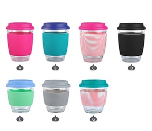 Tasse à <span class=keywords><strong>café</strong></span> en verre personnalisable, petite et Portable, avec couvercle, pour emporter lors d'un voyage - Product Image 1