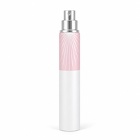 Flacon de parfum vide, vaporisateur de voyage 35 ml, atomiseur fin avec capuchon en métal doré, flacon de parfum rechargeable blanc, vente en gros, logo personnalisé