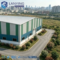 Almacenes Industriales Prefabricados de Acero Galvanizado de Gran Envergadura, Paneles Sándwich de Lana de Roca, Resistencia al Viento de 121+ mph, Rápida Construcción