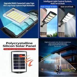 New High Outdoor <strong>Street</strong> Lamp Garden Lamp Three Wide Angle Super Bright High Power Integrated Solar <strong>Lighting</strong> <strong>Street</strong> Lamp - Product Image 3