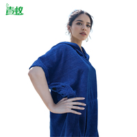 Özel Tasarım Yetişkin Plaj Sörf Değiştirme Bornozu Havlusu Kapüşonlu Emici Hızlı Kuruyan Mikrofiber Yüzme Havlusu Cepli