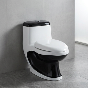 WC monobloc carré en céramique à chasse directe, sanitaires modernes pour salle de bain - Product Image 3