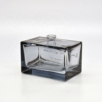 Flacon de parfum rectangulaire de luxe en verre de 100 ml, vide, rechargeable, vente en gros d'usine, logo personnalisé, marque privée