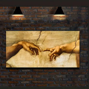 Decoración de pared oblonga lienzo arte moderno Adam lienzo impreso mano de <span class=keywords><strong>Dios</strong></span> arte de pared impresiones - Product Image 1