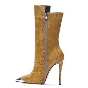 WETKISS de suministro de fábrica MOQ bajo la nave de la gota zapatos de mujer Zapatos de tacón alto zapatos de tobillo Botines de mujer, botas de piel de serpiente zapatos de mujer Zapatos - Product Image 5