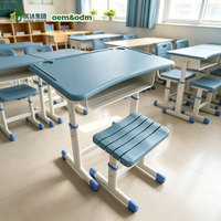 Ensemble de chaise de bureau ergonomique moderne de qualité supérieure pour enseignant avec tiroir, en métal et plastique durables, réglable en hauteur pour l'étude des enfants - Meida