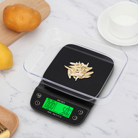 Balance à café numérique portable 3 kg 0,1 g en plastique ABS écologique avec minuteur, unités multiples, fonction tare à une touche et rétroéclairage LCD