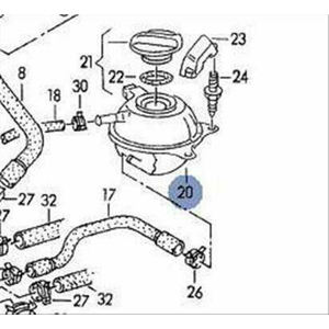 Depósito del tanque <span class=keywords><strong>de</strong></span> expansión del refrigerante, para VW POLO 6N0121407B 6N0121407 6N0121407A - Product Image 2