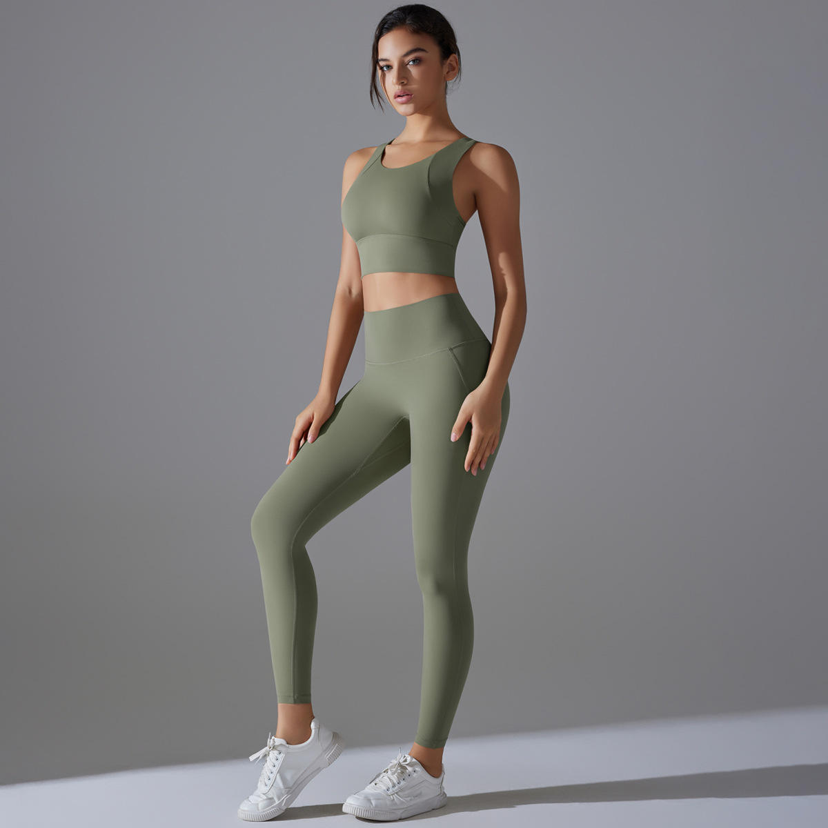 Green yoga sets