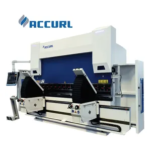 ACCURL Fully Automatic CNC Hydraulic Press Brake 500ton with DELEM DA53T Aluminum Features Motor Pump 7200mm 3 Axis AP1 AP2