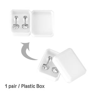 Nouvelles boucles d'oreilles triangulaires en zircon multicolores, type boucles d'oreilles pour femmes, ensembles de boucles d'oreilles en vente - Product Image 6