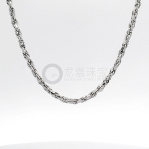 Bold Heavy Duty Braided White Pt950 Fine Thick <b>Rope</b> <b>Chain</b> Necklace Unisex Minimalist Platinum Jewelry Gift - Product Image 4