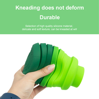 Bouteille d'eau pliable en silicone avec mousqueton, bouteilles d'eau pliables en silicone sans BPA réutilisables pour la gymnastique de voyage