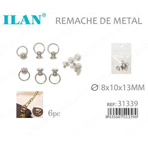 Ilan Rivet en métal 8x10x13mm pour sangles de sac à main 6 pièces - Product Image 1