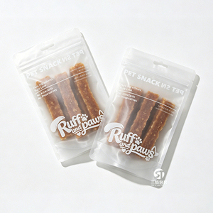 Pet Snack <b>Packaging</b> <b>Bags</b> | Stand Up Zipper Matte Frosted Pouches with Tear Notch for Freeze Dried Food - Product Image 5