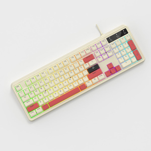 Bàn phím cơ có dây 104 phím Led ánh sáng di động sạc màu phù hợp với bé trai và bé gái trò chơi văn phòng - Product Image 2