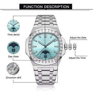 Luxury Fashion Style Waterproof Business High Quality Automatic Mechanical <b>Watches</b> with Stainless Steel Diamond <b>Watch</b> For Lady - Product Image 4