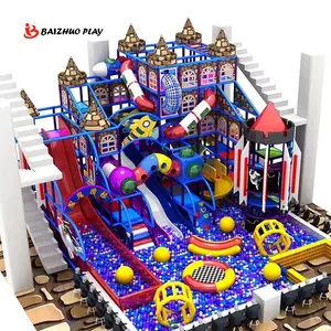 Fabbrica all'ingrosso Family Amusement Center Kids Space Theme parco giochi al coperto grande scivolo in vendita