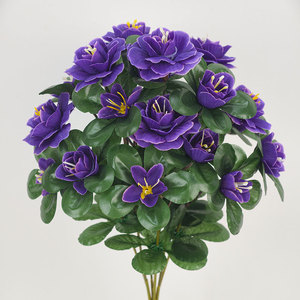 Bouquet de camélias artificiels Qianyun Floral Art, fleurs en plastique pour la décoration de jardin, style classique, durabilité. - Product Image 4
