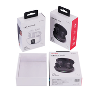 Caja de Papel Personalizada Económica para Electrónica de Consumo, Cajas de Cartón para Auriculares Bluetooth, Caja de Regalo con Tapa y Base con Asa