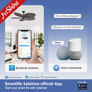 1stshine 52インチDCモーター省エネ5 ABSブレードトロピカルスタイルアンチ蚊DC天井ファン屋内用 - Product Image 6