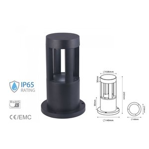 10W LED lampada da giardino altezza 250mm neutro 4000K alloggiamento nero esterno IP65 SKU-128323-illuminazione/ - Product Image 1