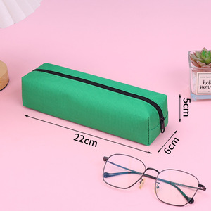 للبيع بالجملة حقيبة أقلام بسيطة ind Niche قلم رصاص حقيبة يمكن طباعة الشعار لون خالص حقيبة قرطاسية صغيرة محمولة - Product Image 5