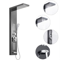 Promotion Colonne de douche thermostatique à LED avec mitigeur monocommande, en laiton, murale, avec fonction cascade