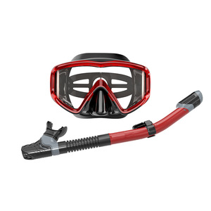 Máscara de Snorkel y Set de Snorkel HhaoSport, Talla Única, PVC, Cristal Templado, Equipo de Buceo para Natación y Snorkel - Product Image 1