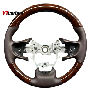 Volante de Cuero y Madera con Diseño Vintage Personalizado para <span class=keywords><strong>Laguna</strong></span> MK3 07+ GT RS, Accesorios Interiores para Auto, YTcarbon - Product Image 4