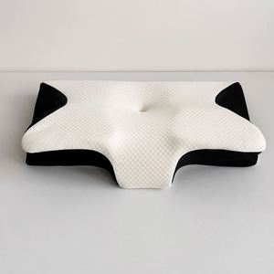Oreiller de lit en mousse à mémoire de forme respirante en maille 3D en forme de papillon, doux, pour un sommeil profond, soutien du cou, pour dormeurs sur le côté et sur le dos - Product Image 1