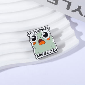 Meine Flabbers sind überrascht – Lustige Emaille-Anstecknadeln mit Froschmotiv, süße Broschen mit überraschter Mimik, Rucksack- und Reversabzeichen, Schmuck, Geschenke für Freunde - Product Image 2