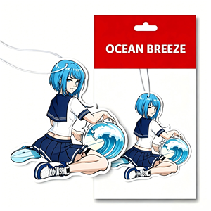 Désodorisant de voiture en papier personnalisé OEM/ODM avec logo de dessin animé, parfum naturel, design tendance, décoration portable pour - Product Image 3