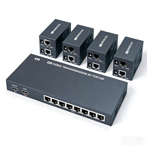 OEM150M 1x8 Répartiteur <span class=keywords><strong>HDMI</strong></span> IP <span class=keywords><strong>Extender</strong></span>, Multiples sur un Seul Câble, Prise en Charge CAT5/6/7, Gestion EDID, Sortie en Boucle, Faible Latence - Product Image 1