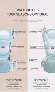 Carrier Bayi 4 in 1, dari Bayi Baru Lahir hingga Balita, Gendongan Depan dan Belakang, Bahan Kain Lembut, Ergonomis, Mudah Disesuaikan - Product Image 3