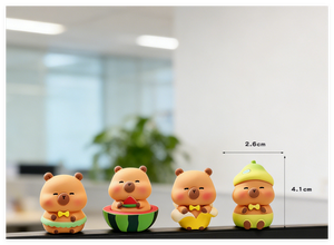 ของตกแต่งเรซิ่นน่ารัก ตกแต่งสวนจิ๋ว 3 มิติ รูปผลไม้ คาปิบาร่า ของเล่นจิ๋ว ตุ๊กตาสำหรับกระถางต้นไม้จิ๋ว สำหรับใส่ในถุงสุ่ม - Product Image 4