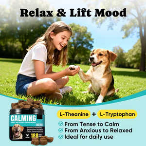 Friandises à Mâcher Apaisantes Anti-<span class=keywords><strong>Anxiété</strong></span> pour Chiens – Compléments Alimentaires Santé pour Animaux <span class=keywords><strong>de</strong></span> Compagnie à base <span class=keywords><strong>de</strong></span> Mélatonine, Camomille Bio et L-Théanine - Product Image 4