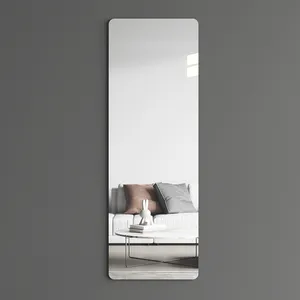 Luar biasa tahan air tidak pecah plastik dinding dekorasi rumah 2mm persegi persegi panjang cermin diri perekat cermin akrilik stiker cermin