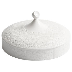 Plato de cerámica para aperitivos con divisiones, cuencos para aperitivos, bandeja para servir frutas, papas fritas, dim sum, con tapa, vajilla para restaurante - Product Image 6