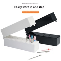 Date 30 trous meulage vernis tête porte-embout boîte affichage ongles forets organisateur ongles support outil ongles forets boîte de rangement