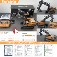 Camión Volquete RC a Control Remoto, Modelo de Juguete de Bulldozer, Camión de Construcción RC de Aleación Metálica, Vehículos de Ingeniería, Juguetes, Excavadora RC