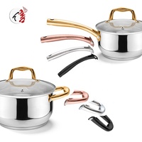 En Gros Batterie de Cuisine en Acier Inoxydable Économique pour Induction, Ensemble de Casseroles Antiadhésives