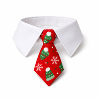 Collier pour chien en coton élégant, imprimé blanc, accessoire pour le cou, Noël, anniversaire, Halloween, mariage