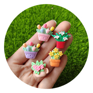 100 pièces Kawaii Flatback résine tulipe Roses en <span class=keywords><strong>pot</strong></span> <span class=keywords><strong>fleur</strong></span> embellissement décoration artisanat Scrapbooking <span class=keywords><strong>bricolage</strong></span> pinces à cheveux accessoires - Product Image 1