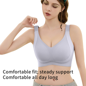 Nahtloser BH für kurvige Frauen mit dreifacher Stützfunktion, kabellos, seitliche Unterstützung, breite Träger, volle Abdeckung, stützendes Oberteil - Product Image 2