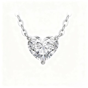 Colgante de Diamante Cultivado en Laboratorio con Certificado IGI Huacan, Corte Ovalado de 0.5ct-1ct, Color D, Clásico, Oro Sólido 9K/14K, Sin Cadena - Product Image 2