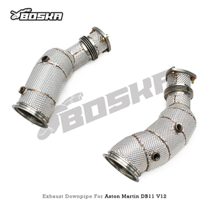 Collecteur d'échappement droit en acier inoxydable de 1,5 mm sur mesure pour Aston Martin DB11 V12 5.2L 2017-2024 - Product Image 6