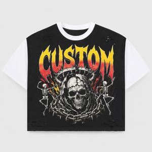 Camiseta Gráfica Personalizada con Collage Urbano, 100% Algodón, Estilo Oversize, Estampado Vintage, Camiseta de Alta Calidad para Hombre - Product Image 1