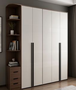 Armoire de chambre à coucher moderne et simple, personnalisable en bois, MDF, armoire à vêtements - Product Image 2