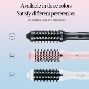 Pliable Cheveux Bigoudi Brosse Droite <span class=keywords><strong>Curl</strong></span> Fer À Friser Perm Cheveux Peigne Poire Fleur Électrique Ronde Brosse Bouton Intérieur Frange - Product Image 5
